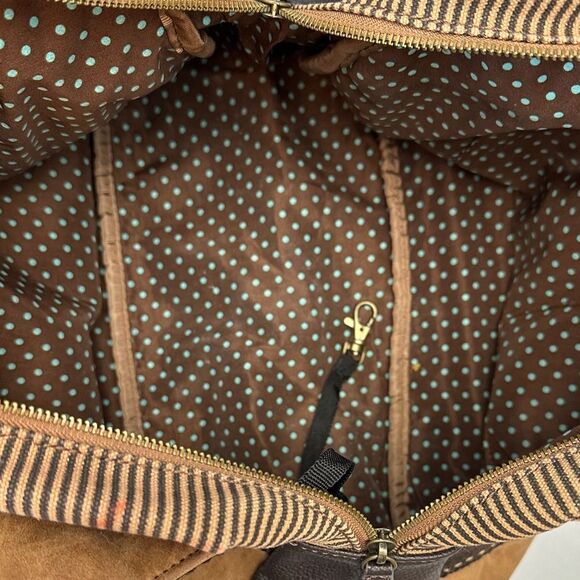 🌼 Chala Brown & Tan Shoulder Tote Bag – Stylish & Spacious 🌼 1690 - Picture 10 of 13